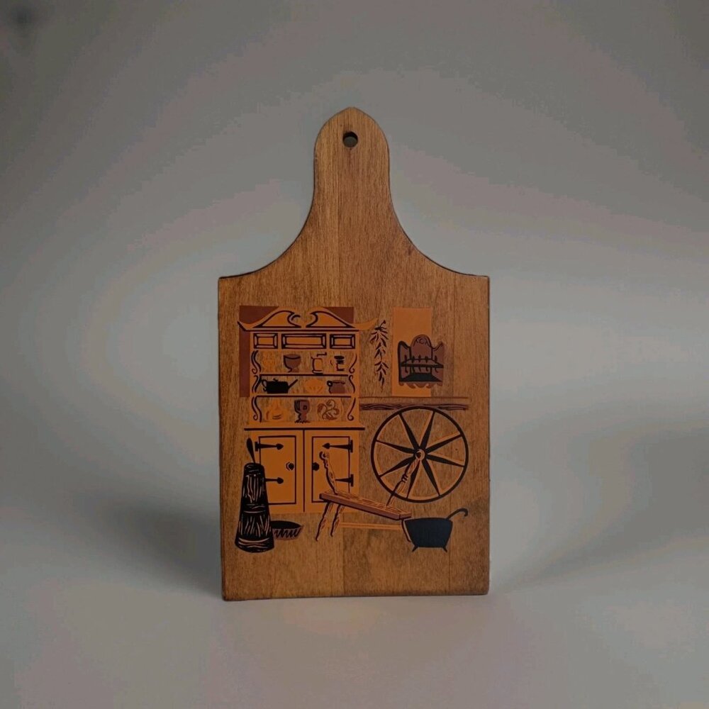 Duo of MCM Baribocraft Wall Decorations Made in Quebec Screen Printed Wood